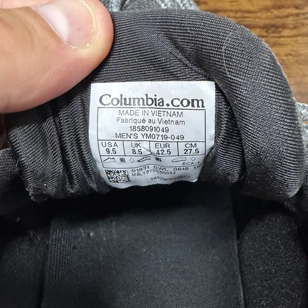 Size 9.5 - Columbia Whitetop Men's Hiking Shoes Gray/Black